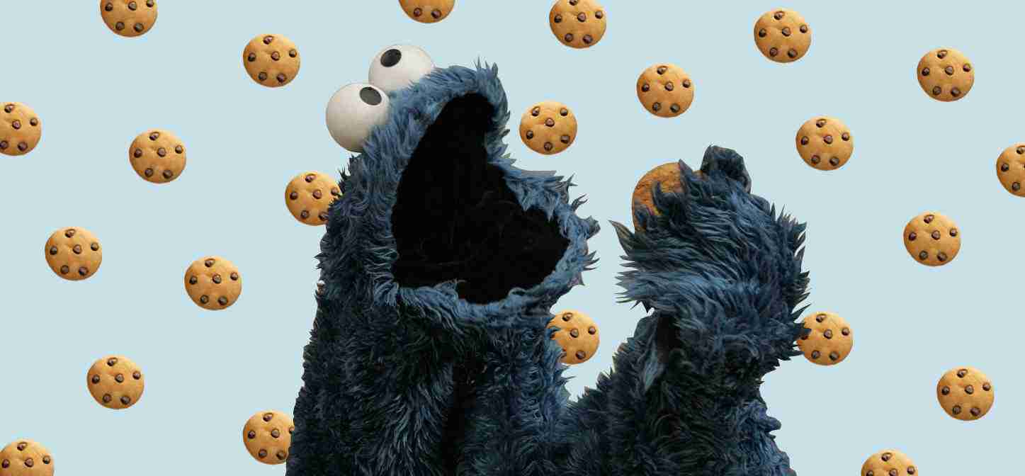 sesame street cookie monster eating cookies