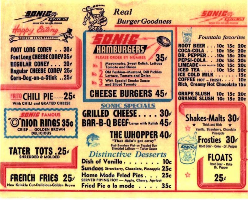16 First Fast Food Menus At Popular Fast Food Places