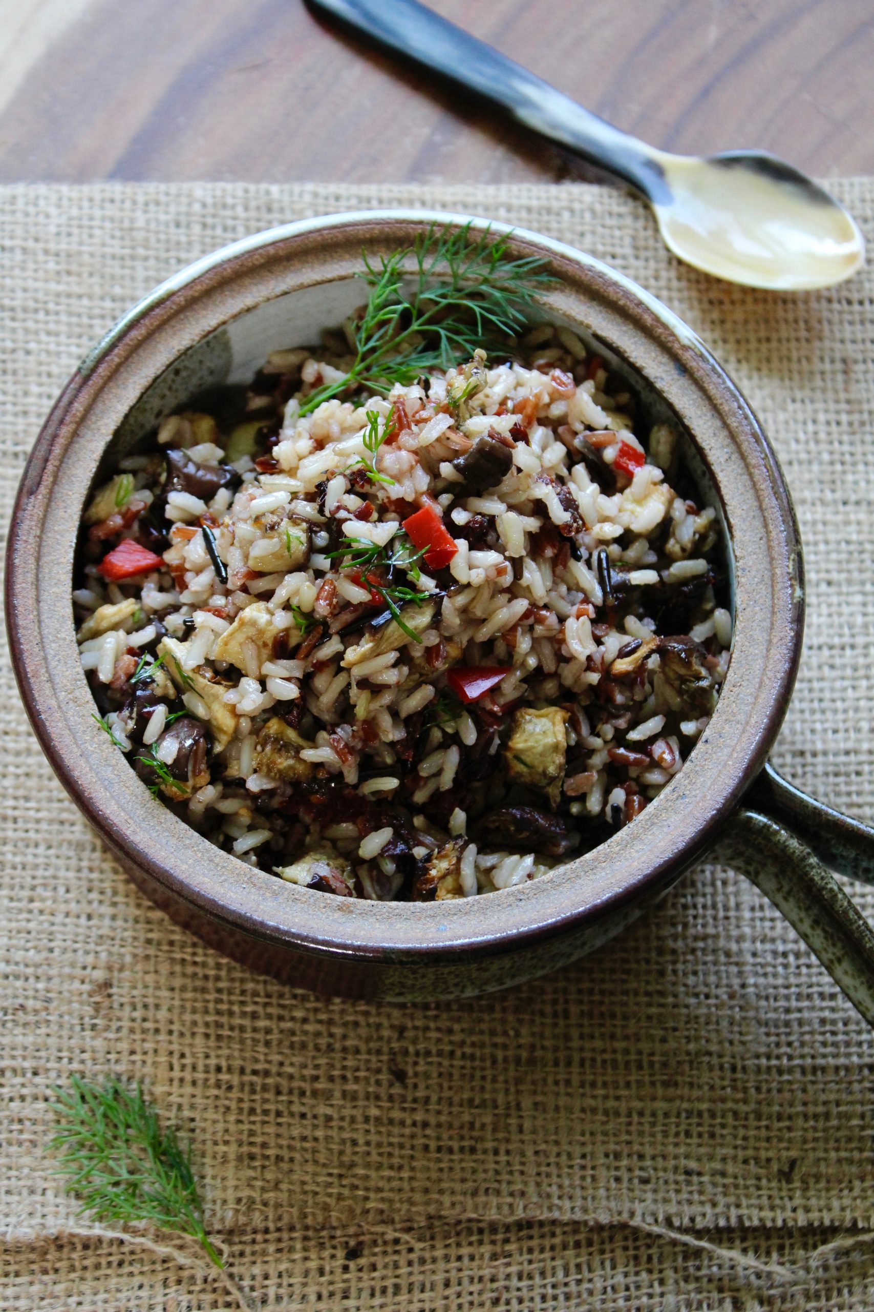 Eggplant Rice Pilaf