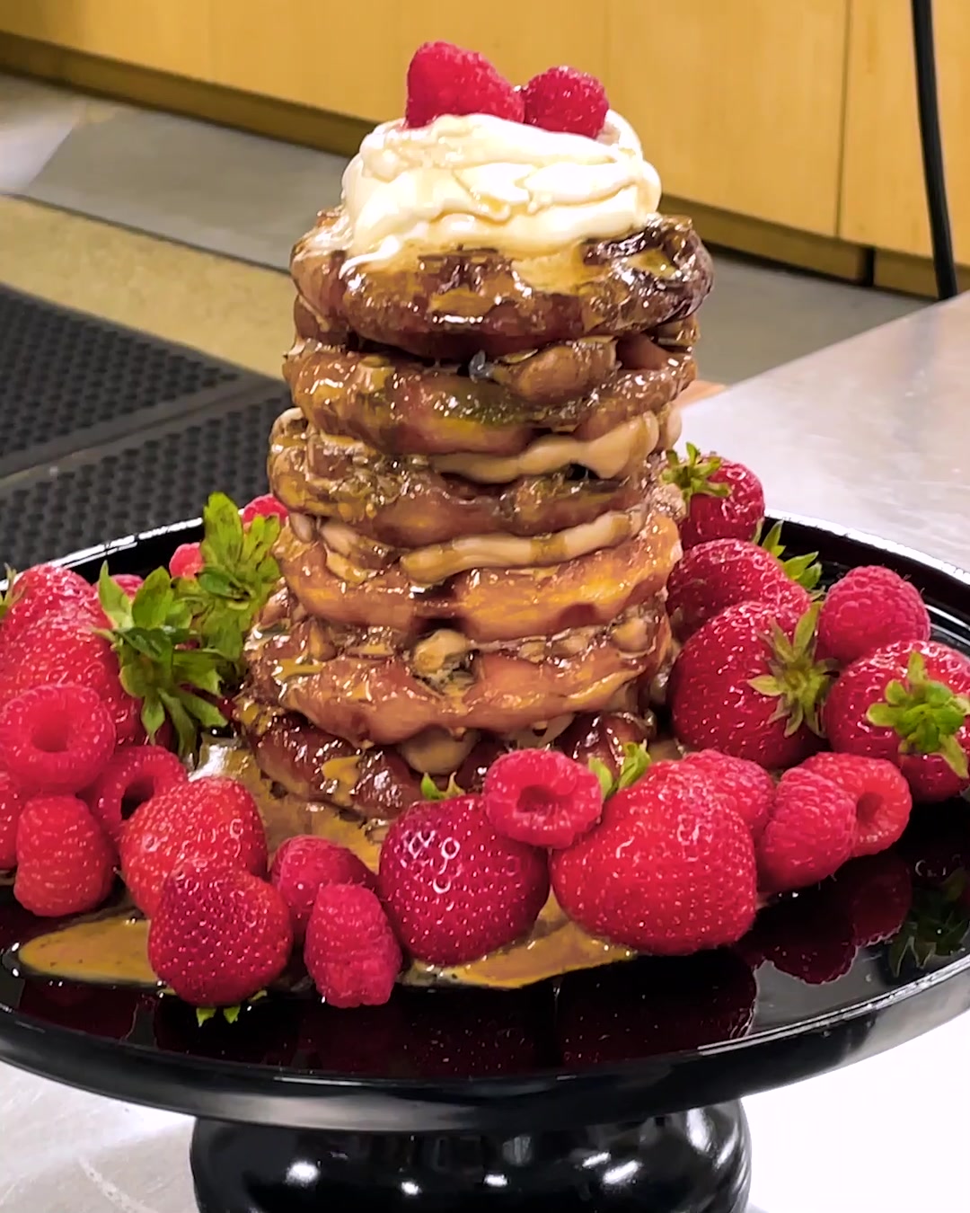 Coffee & Donut Waffle Tower